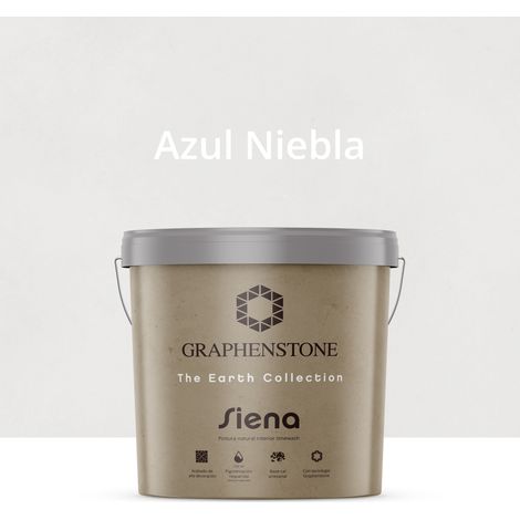 Pintura Ecológica INTERIOR Efecto LIMEWASH Base Cal SIENA Color AZUL NIEBLA 12L