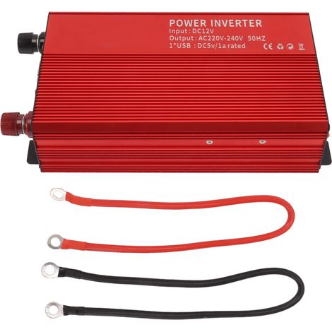 Onduleur solaire 1500W à double usage en alliage d'aluminium, convertisseur 12V vers 220V pour automobile (1/5)