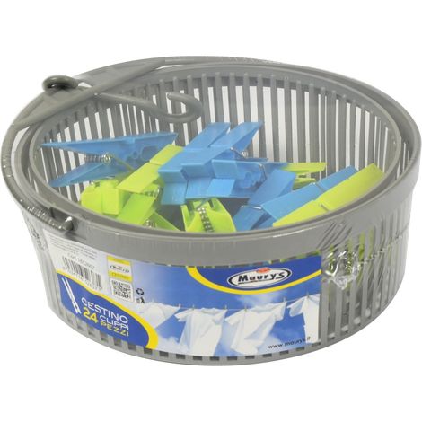MAURY'S CESTINO CLIPPÌ PORTAMOLLETTE APPENDIBILE CON 24 MOLLETTE ASSORTITE