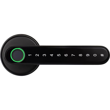 Serrure de porte intelligente Tuya Smartlife APP Bluetooth-compatible Télécommande Smart Empreinte Digitale Serrure Biométrique for Porte Intérieure En Bois En Métal ( Color : C6 Tuya Kit A , Size : 1 (1/5)