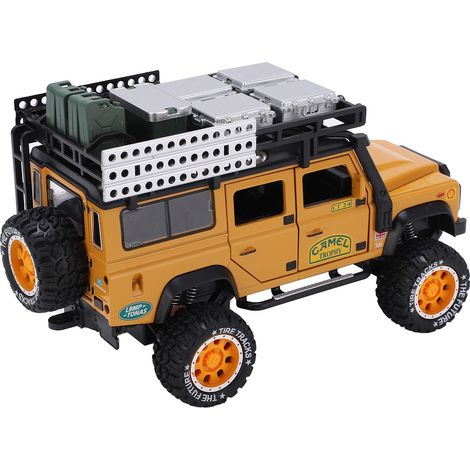 Voiture miniature tout-terrain 1/28 en alliage, jouet à friction avec effets sonores et lumineux, cadeau idéal pour les enfants (garçons et filles). (1/5)
