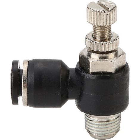 2 Pieces Pneumatic Fittings, Air Flow Regulator, With Plug-in Connection and External Thread Quick Valve Connector, for Pneumatic Tools (8mm, M5) (1/5)