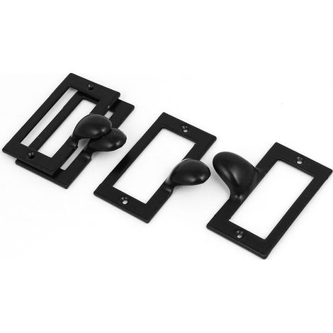 Kabinett-Schubladen-Tag-Etikettenhalter-Ziehgriffe schwarz 58x32x15mm 4pcs avec Schrauben (04d428d82 (1/4)
