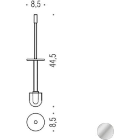 COLOMBO DESIGN Plus asta completa con scovolo cromato codice prod: W49580CR