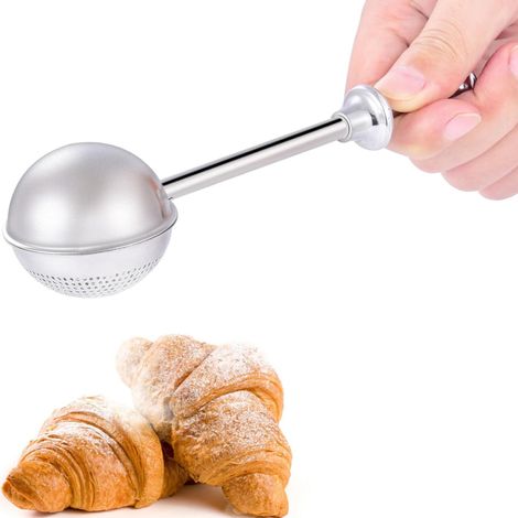 Mehlsieb, Puderzuckerspender, Streuer, Gewürz- und Teefilter aus Edelstahl zum Kochen, Backen und Grillen.