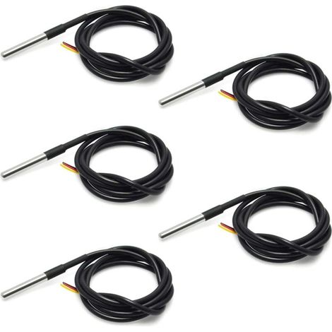 PCS 18B20 Waterproof Temperature Sensor Thermocouple Thermometer 1M with Cable Thermal Resistance (1/4)