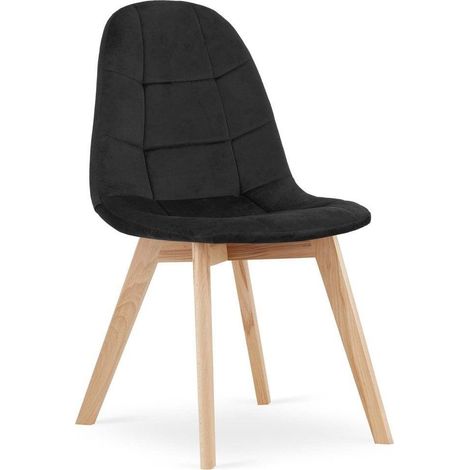 Leobert BORA sedia in velluto nero dal design senza tempo