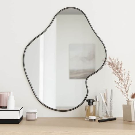vidaXL Wall Mirror Black 60x50 cm (1/5)