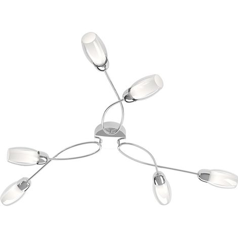 Plafoniera Contemporanea Feeling Net Metallo Cromo Vetro Trasparente 6 Luci G9 (1/2)
