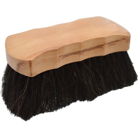 Spazzola per cavalli anatomica in legno sagomata con setole in crine 5 cm