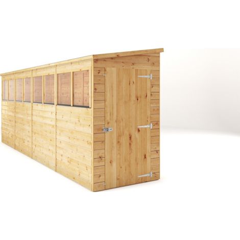 16 x 4 Feet Modular Shiplap Pent - Wood - L488 x W127.9 x H203.3 cm