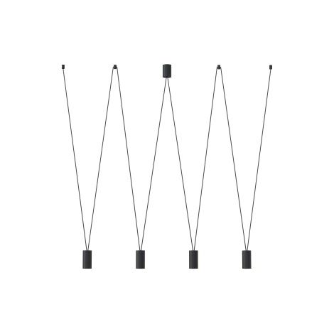 Lampadario a sospensione Nowodvorski More Eye 4xGU10 nero