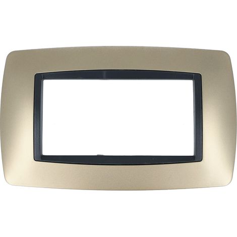Placca Bombè Bronzo 504 4M Moduli Compatibile Living International (1/3)