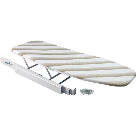 Asse da stiro estraibile ed integrata, 945 mm, Acciaio, Bianco 8037512 EMUCA (1/5)