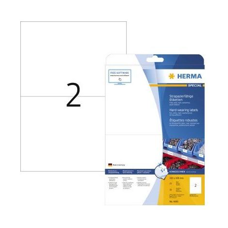HERMA Etik. strapazierf. A4 weiß 210x148   mm Folie   50 St. (4693) (1/5)
