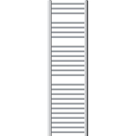 ECD Germany Radiatore Scaldasalviette Termoarredo da Bagno Moderno in Acciaio Cromato - 400 x 1500 mm - Cromato - Dritto con Attacco Laterale - Scaldasalviette Asciugamani 400x1500 mm (1/5)