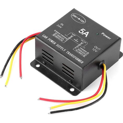 5A-Spannungswandler 24V auf 12V Abwärtstransformator für LKW, Wohnmobil, Yacht, Audio-Navigationssystem, Nachrüstung