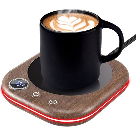 Chauffe Tasses,Chauffe Café de Bureau avec 3 Réglages de Température,Écran LCD, Arrêt Automatique 1-12H, Chauffe-Bougies Intelligent,Accessoires iIdéaux pour Les Cadeaux de Café (1/5)