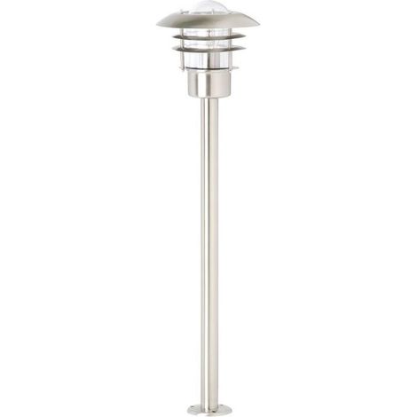 BRILLIANT Lampe Terrence Außenstandleuchte edelstahl 1x A60, E27, 60W, geeignet für Normallampen (nicht enthalten) IP-Schutzart: 44 - spritzwassergeschützt