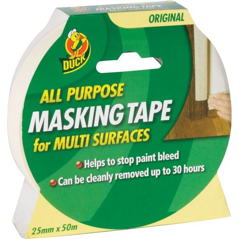 Shurtape Duck Tape All-Purpose Masking Tape, 25mm x 50m (Model SHU232148)