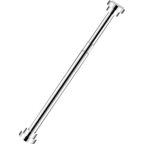 Barre de penderie extensible sans perçage, tube acier inoxydable 25mm, réglable 40-55 cm, support vêtements pour placard balcon (1/5)