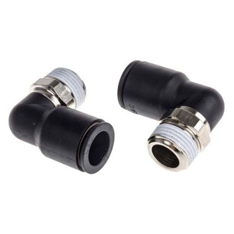Adaptateur fileté coudé Legris LF3000 vers Enfichable, 12 mm R 3/8 Mâle ( Prix pour Paquet de 2 )