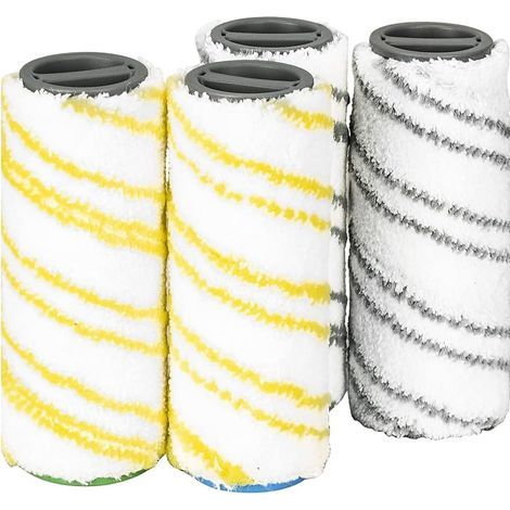 Rodillos de repuesto para Karcher FC7 FC5 FC3D FC3 (2 piezas grises + 2 piezas amarillas) (1/5)