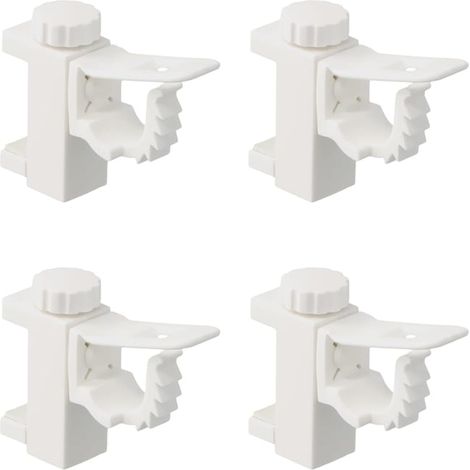 4 Pièces Support De Support De Pince Porte-Rideaux, Supports De Tringle à Rideaux sans Perçage, Barre Transversale Réglable pour Les Armoires (1/5)