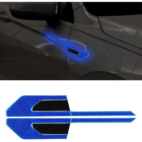 CCYKXA PCS 3D Reflective Strip Stickers, Reflective Stickers for Car Trunk, High Intensity Reflective Stickers for Night Visibility for Car SUV (Blue) (1/5)