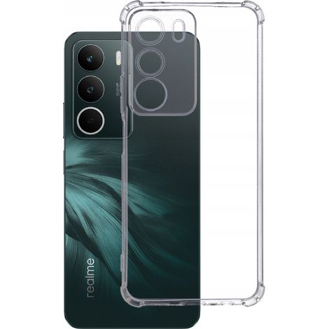 Schutzhülle für Realme C71, stoßfest, farblos, inklusive Glas H9 (1/5)