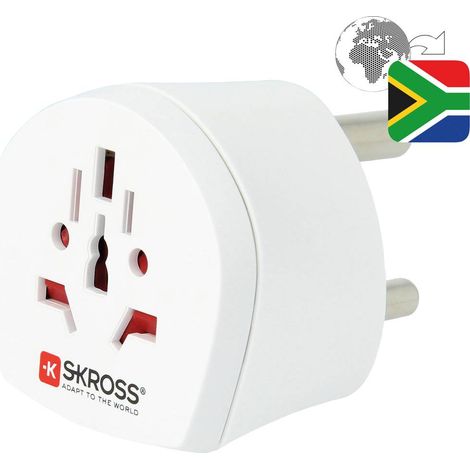 SKROSS BY POLY POOL SK500224 ADATTATORE DA VIAGGIO SPINA SUDAFRICANA E PRESA UNIVERSALE WORLD TO SOUTH AFRICA (1/5)