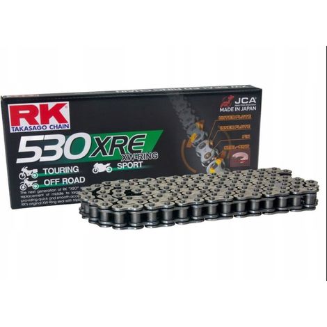 CADENA DE TRANSMISIÓN RK 530XRE-108 (XW-RING) CON LENTE (CLF) INCLUIDA, COLOR ESTÁNDAR (CAPACIDAD: HASTA 1400 CCM) (44 KN)