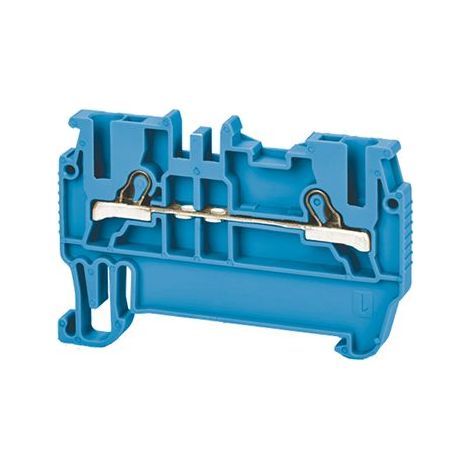Borne de jonction à ressort 1,5mm² - pas 4.2mm - bleue - type PushFit - IMO