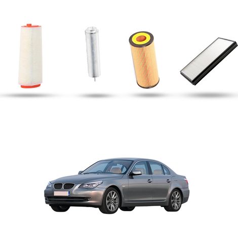 Kit tagliando 4 filtri compatibile con Bmw serie 5 (E60/E61) 520d 110kw dal 2005 al 2007 (1/5)