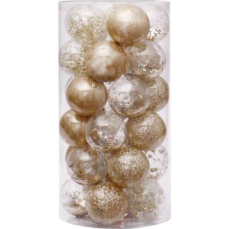 Lot 30 boules de Noël décoratives pour sapin et mariage (1/3)