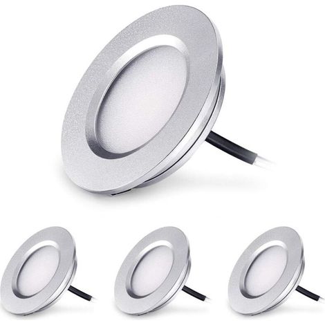 Spot Encastrable - 3 W - 12 V - 240 Lm - Blanc Chaud 3000 K - IP44 - Salle De Bain - Lot De 4 (1/5)