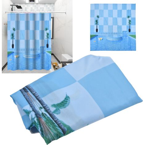Wasserdichter Duschvorhang, auch als Badezimmervorhang verwendbar, 150 x 180 cm (1/5)