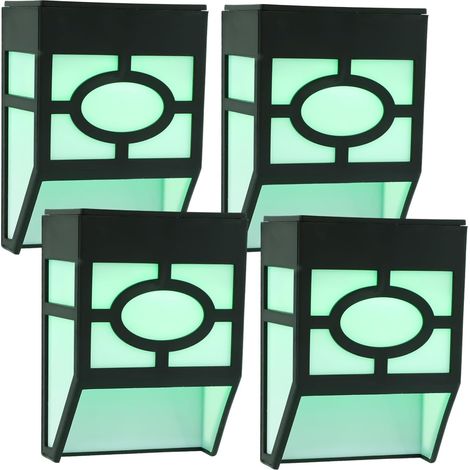 4pièces Lampe Solaire Murale Led Étanche Applique Murale Solaire Pour (1/5)