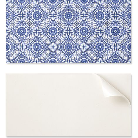 Panel de vinilo listo para instalar con estampado decorativo de 120x60 cm con dise帽o floral.