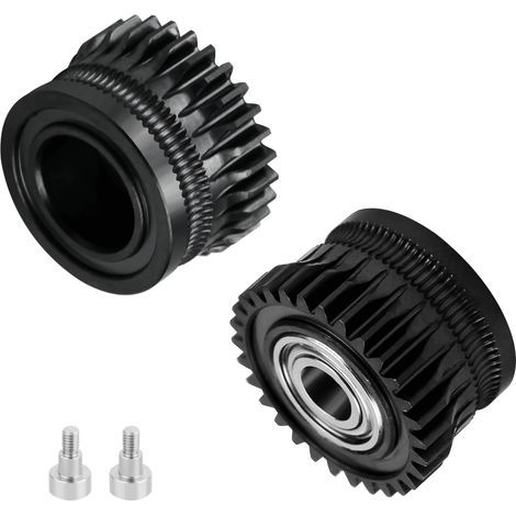 K1 Max Gears 2Pcs Engrenage d'extrudeuse en Nickelé Acier Trempé Placage Compatible with Creality K1/K1C/K1 max/Ender 3 V3 and Ender 3 V3 Plus Imprimante 3D (1/4)