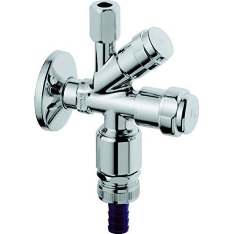 Sanitop-Wingenroth 17509 8 Grohe 41082 Robinet equerre combine 1/2" en Laiton chrome, Vanne d'angle combinee-41082 (1/2)