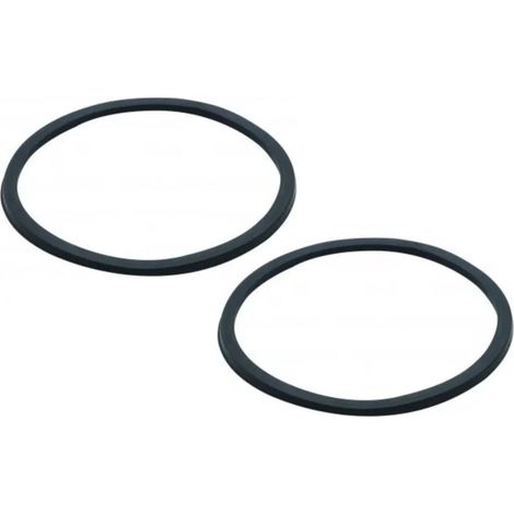 Flachdichtung für Siphonunterteil Spüle oder Badewanne 62,8x56,5x2 mm, schwarzes Elastomer (1/4)
