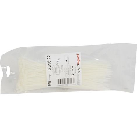 100 Colliers Colring incolore 2,4mmX180mm LEGRAND 031822