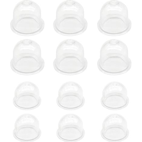 Lot de 12 pompes d’amorce transparentes 22 mm – essence et huile – compatible tondeuse, taille-haie, scie essence, souffleur