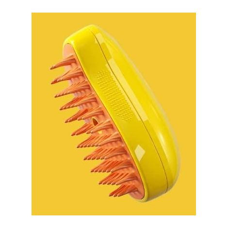 Brosse à vapeur 3 en 1 pour animaux de compagnie - Peigne dépilatoire - Nettoyant massant en silicone pour animaux de compagnie (1/5)