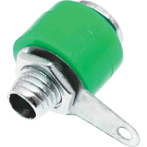 Fiche banane 4 mm RS PRO Vert Femelle 19A 30V ( Prix pour Sachet de 5 ) (1/2)