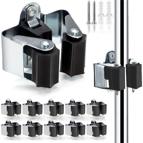 Set di 10 ganci porta attrezzi Apollo per scope. (1/5)
