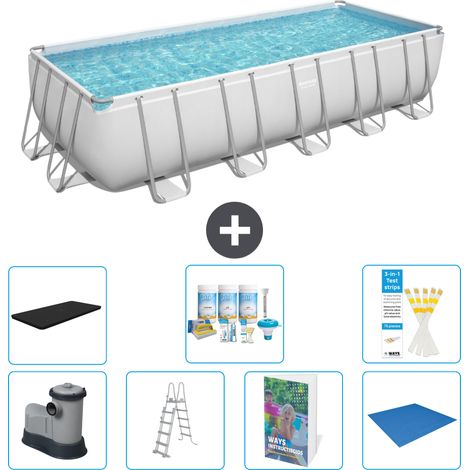 Bestway Piscina Bestway Power Steel Rettangolare - 640x274x132 cm - 8-pezzi  S599 (1/4)