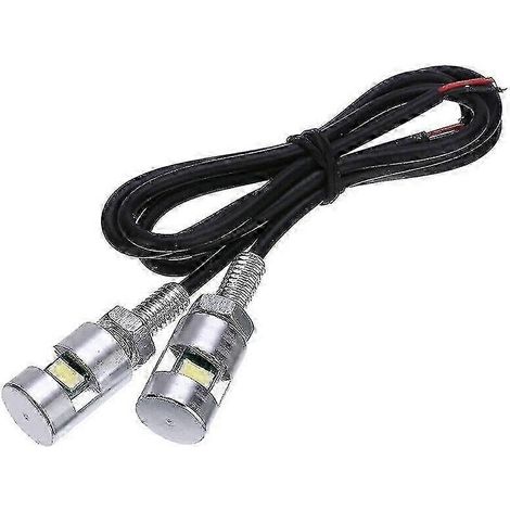 2x Chrom 5630 Motorrad-Schraublampe, Kfz-Universal-Kennzeichenbeleuchtung, 12V, Edition 0619