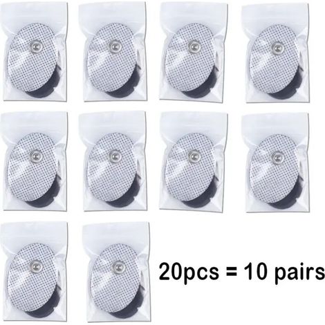 10/20 électrodes TENS auto-adhésives pour stimulateur musculaire EMS, appareil de massage électrique numérique 02943-AquaForge